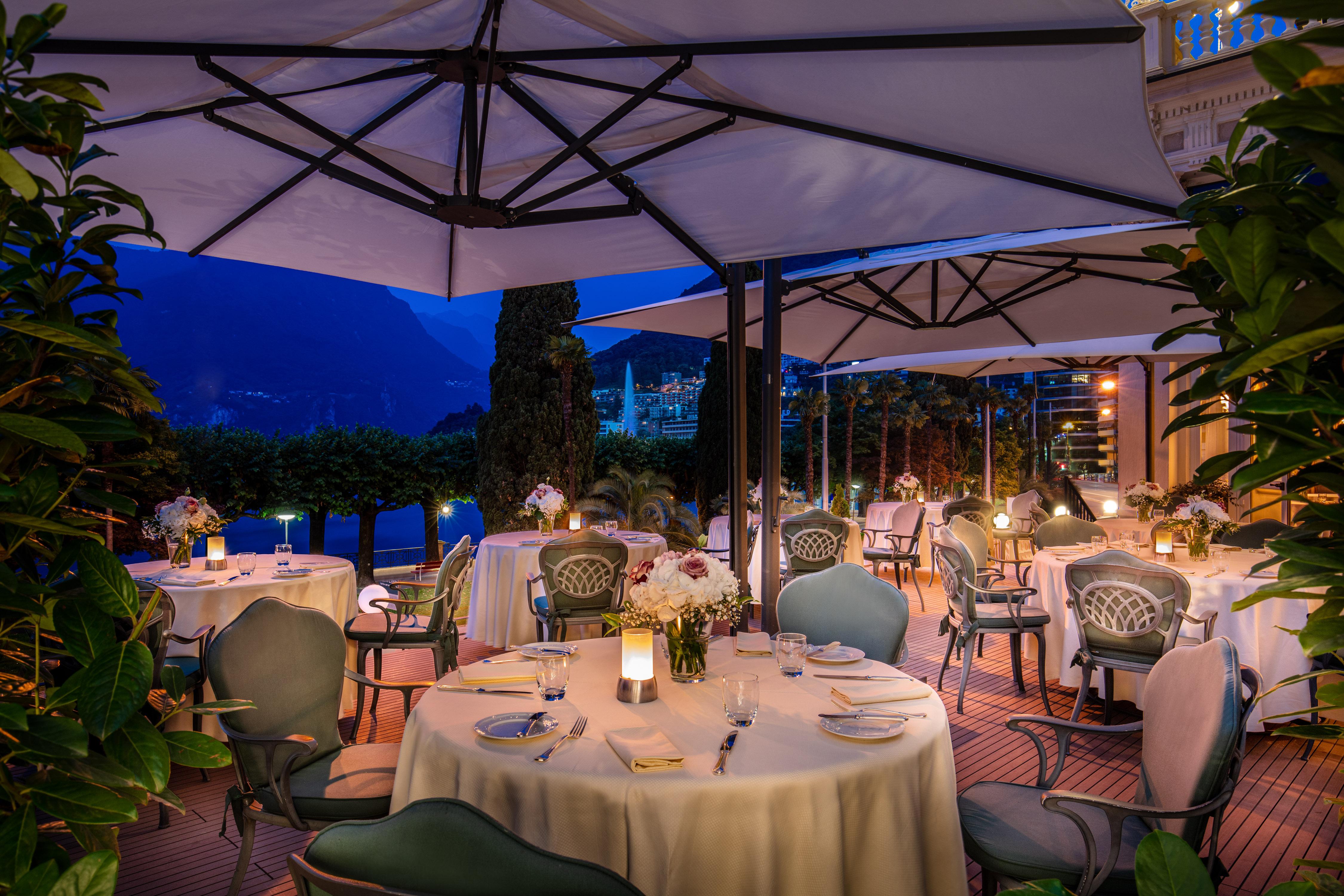 Hotel Splendide Royal Lugano Ngoại thất bức ảnh The restaurant