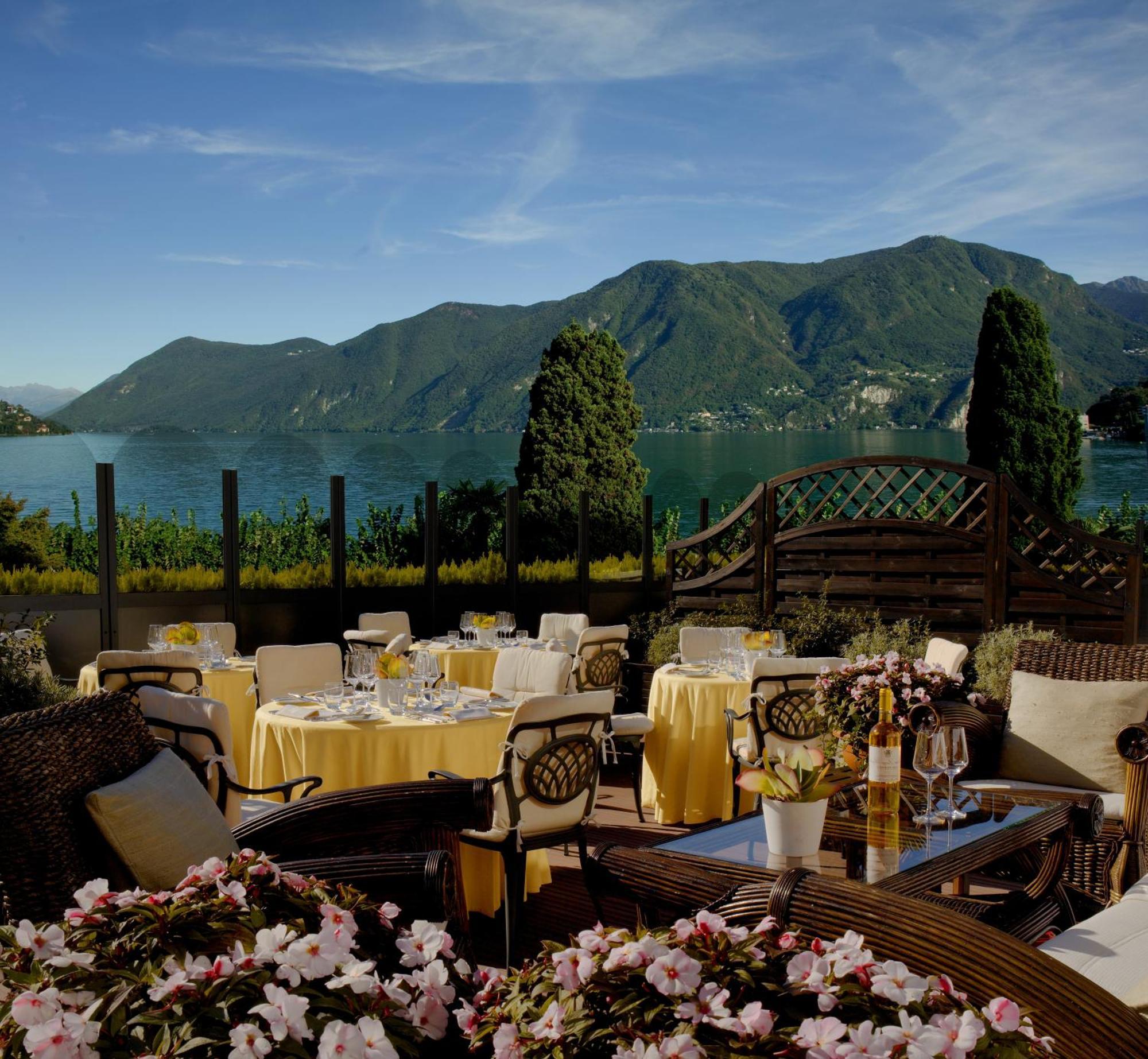 Hotel Splendide Royal Lugano Nhà hàng bức ảnh The Lake Como terrace