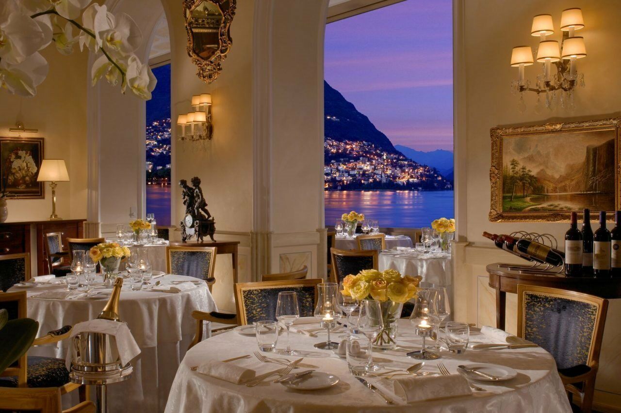 Hotel Splendide Royal Lugano Ngoại thất bức ảnh The restaurant